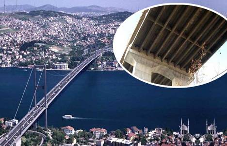 Boğaziçi Köprüsü'nden beton parçalar düşüyor!