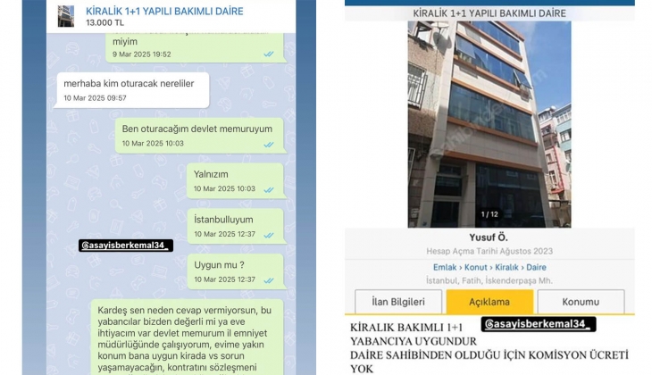 Sosyal medyada yorum yağdı: Fatih te Türk kiracıya ev verilmiyor! 