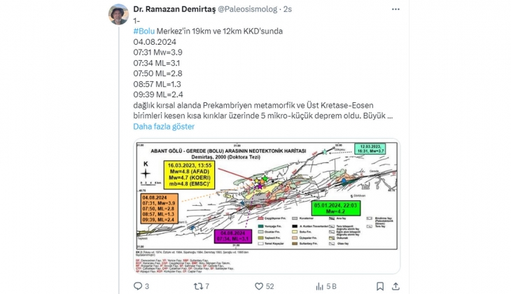 Bolu peş peşe sallandı! 3.1 ve 3.9 luk depremler büyük depremin habercisi mi? Dr. Ramazan Demirtaş açıkladı!