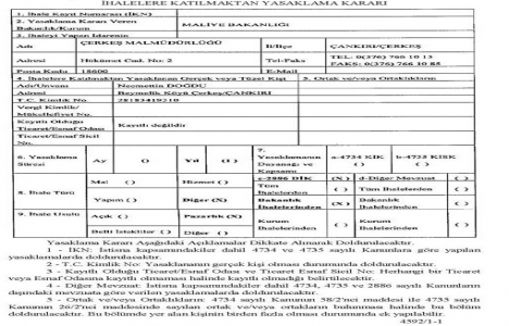 Milli Emlak Müdürlüğü nden Necmettin Doğdu ya ihale yasağı!