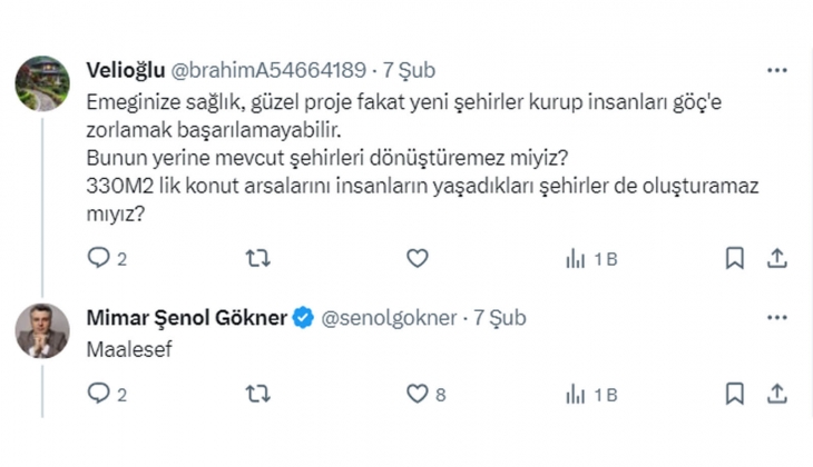 Halka 330 metrekare ücretsiz konut arsası tahsis edilsin! Mimar Şenol Gökner den ulusal konut projesi çağrısı!