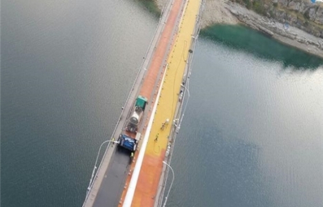 Elazığ Karamağara Köprüsü'nde asfaltlama çalışması başladı!