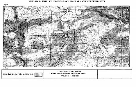 Çamlıyayla Havza Trafo Merkezi Projesi için Mersin Çamlıyayla da kamulaştırma!