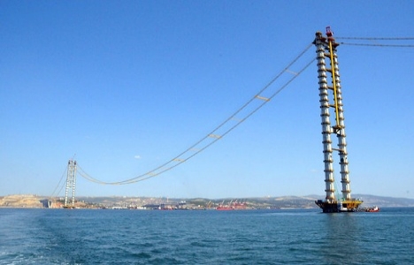 İzmit Körfez Köprüsü inşaatından son görüntüler!