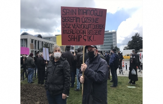 KİPTAŞ ın dönüşüm projesi İBB önünde protesto edildi!