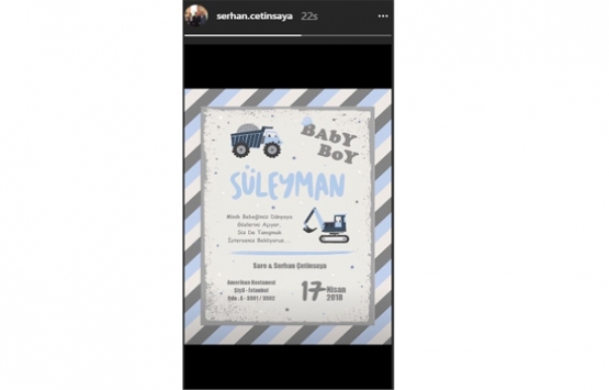 Süleyman Çetinsaya nın 3. torunu oldu!