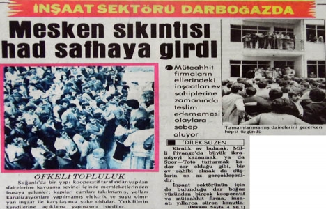 1982 yılında konut sıkıntısı had safhaya girmiş!