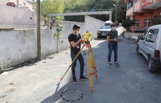 Eyüpsultan Garaj Üstü Bölgesi Kentsel Dönüşüm çalışmalarında ölçümler başladı!