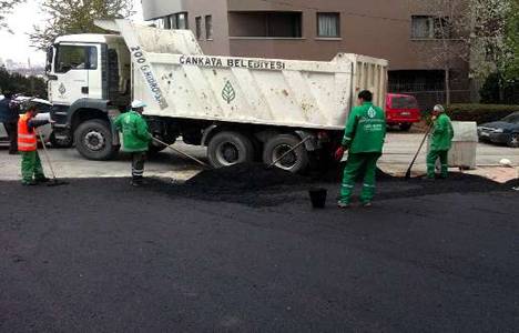 Çankaya'da asfaltlama çalışmaları devam ediyor!
