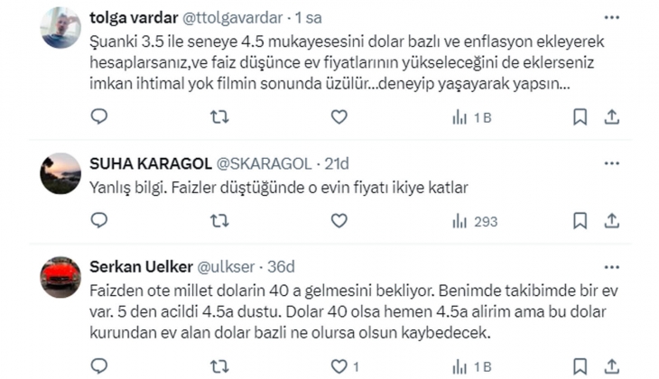 Konut mu, faiz mi tartışması bitmiyor: 3.5 milyon TL lik konut satılıp faize konsa 1 yılda 5 milyon TL olur!
