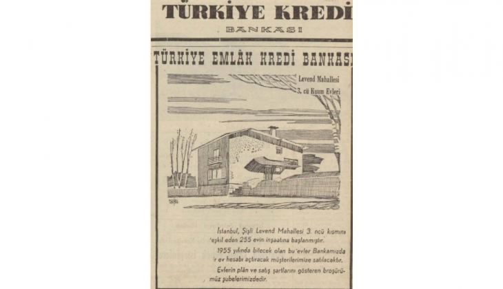 1954 te Türkiye Emlak Kredi Bankası müşterileri Levent 3. kısım Evleri nden konut sahibi olmuş!