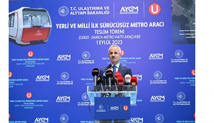 Gebze OSB-Darıca Sahili Hattı için özel tasarlanan sürücüsüz metro aracı hazır! İlk yerli ve milli sürücüsüz metro aracı