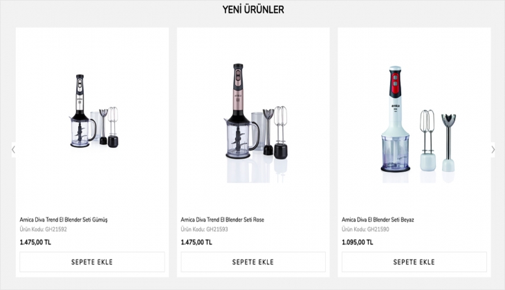 Arnica dan blender setleri, doğrayıcılar ve mini robotlarda yeni ürünler! İşte 16 Eylül 2022 fiyat listesi
