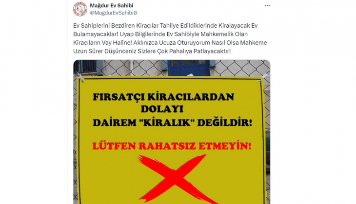 Mağdur ev sahibi: Bizi bezdiren kiracılar tahliye edildikten ev bulamayacak!