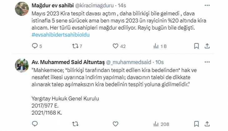 Kira tespit davalarında son dakika: Yüzde 10-20 oranında indirim yapılmalı!