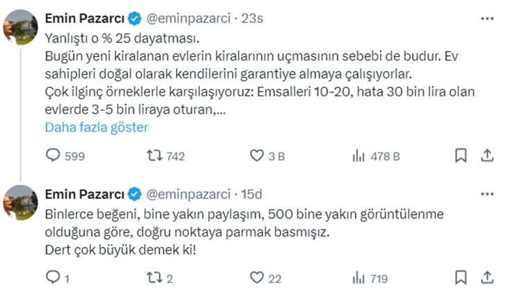 Emsali 30 bin TL olan evlerde 3-5 bin TL ye oturuyorlar: Kimse kötü niyetli kiracıları finanse etmeye mecbur değil!