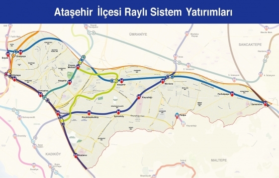 İstanbul raylı sistem haritası 2019!