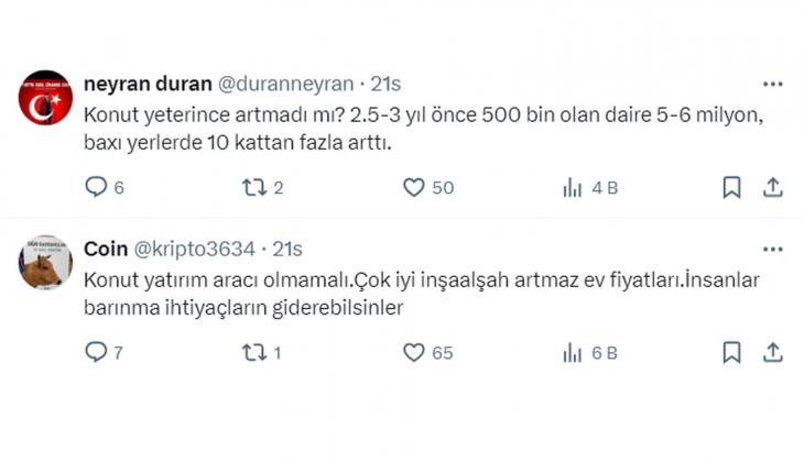 Tebernüş Kireçci sordu: Parasını dolara, avroya veya altına yatırmayıp konutu tercih edenler ne suç işledi?