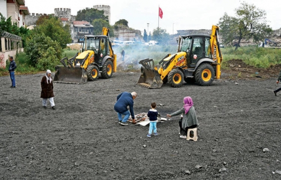 Yedikule eski bostan arazisine otopark yapılmasına tepki!