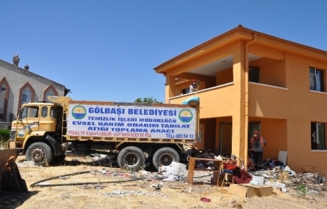 Gölbaşı'nda molozlar evlerden toplanacak!