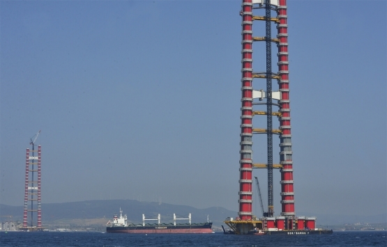 Çanakkale Köprüsü nde geçiş yolunun yarısından fazlası tamamlandı!