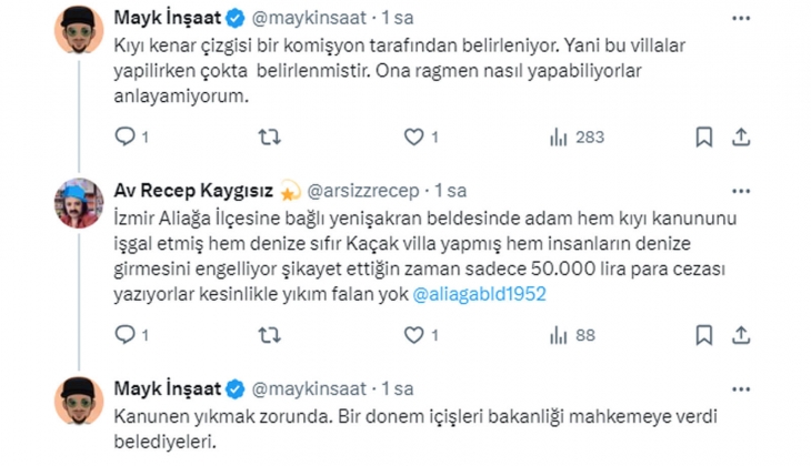 Kıyı Kanunu nda kıyı kenar çizgisinden itibaren 100 metrelik sahil şeridine konut yapılamaz deniyor ama uygulama yok!