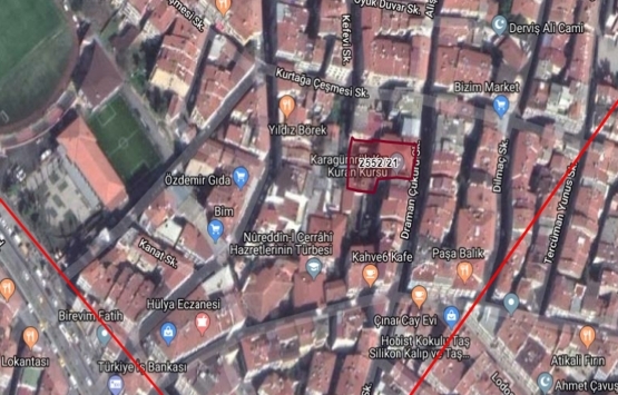 Fatih Dervişali Mahallesi 2552 ada 21 parsel imar planı tadilatı askıda!