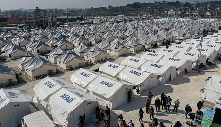 Deprem bölgelerinde 332 çadır kent ile 209 konteyner kent kurulumu yapıldı!