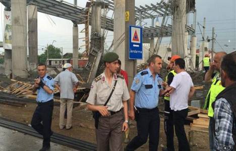 Sakarya'daki YHT istasyonu inşaatında göçük meydana geldi!