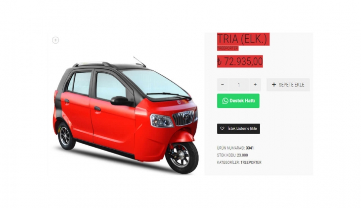 Elektrikli üç tekerlekli Yuki TRIA fiyatı güncellendi! Üç tekerlekli Yuki TRIA kaç TL? İşte 8 Haziran 2022 fiyat listesi