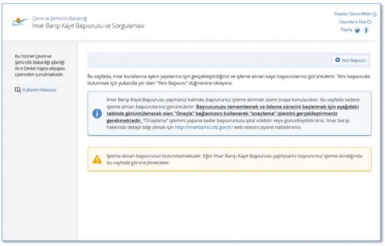 İmar barışı başvurusu e-Devlet ten nasıl yapılır?