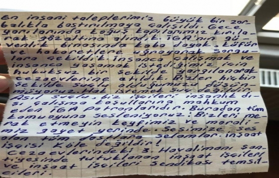 3. Havalimanı işçilerinden mektup!