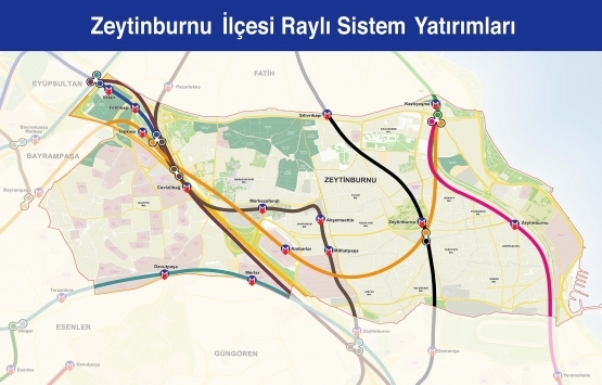 İstanbul raylı sistem haritası 2019!