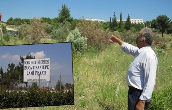 Buca'da tapulu araziye izinsiz havuz ve cami inşaatı!