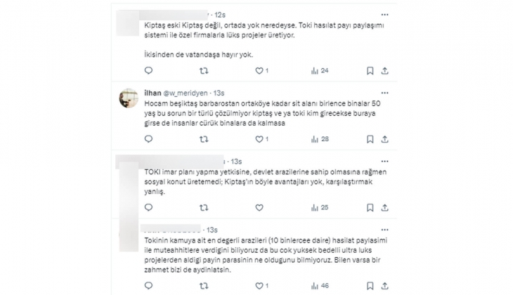 İstanbul da TOKİ mi başarılı KİPTAŞ mı? Tebernüş Kireçci sordu, vatandaş yanıtladı!