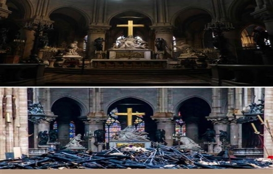 Notre Dame Katedrali’nin son hali böyle görüntülendi!