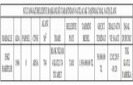 Sultangazi Belediyesi Eski Habibler de arsa satıyor!