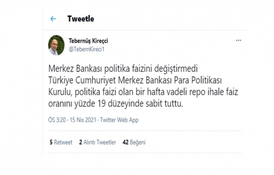 Merkez Bankası faiz kararını açıkladı!