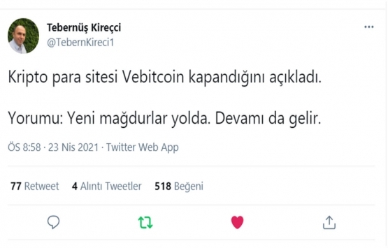 Vebitcoin CEO su İlker Baş gözaltına alındı!