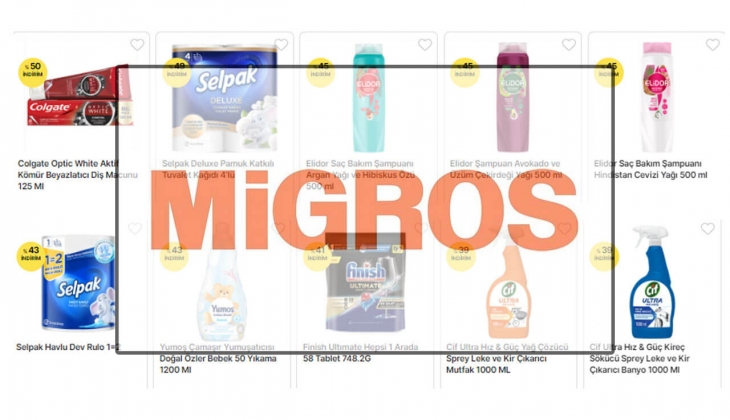 Migros'ta tuvalet kağıdı 21, OMO çamaşır deterjanı 135, beyaz peynir 65 TL! Yüzde 50'ye varan dev indirimi kaçırmayın!