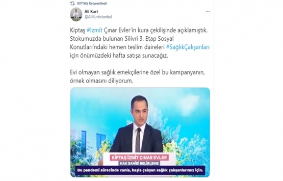 KİPTAŞ Silivri 3. Etap taki stok konutlar sağlık çalışanları için yarın satışa çıkıyor!