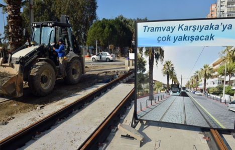 Karşıyaka Tramvayı’nda taş döşeme çalışmaları başladı!