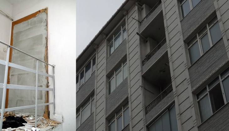 Kentsel dönüşümden dolayı boşaltılan eve hırsız yerleşti! Ev sahibi çözümü kapıya duvar örmekte buldu!