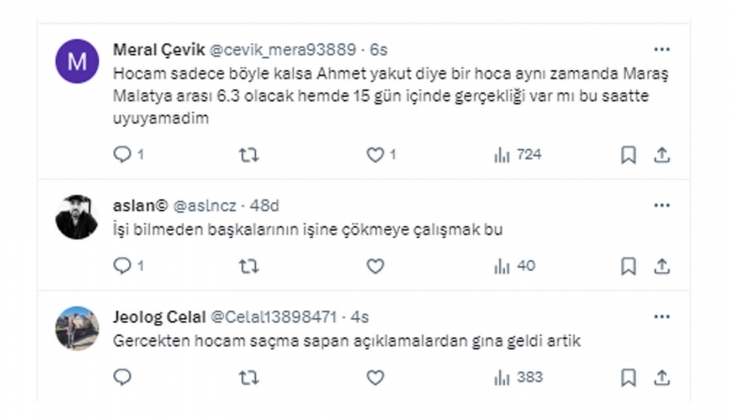 Dr. Ramazan Demirtaş tan İlkbahar gelmeden deprem göreceğiz açıklamasına tepki: Deprem bilimini ucuzlattınız!