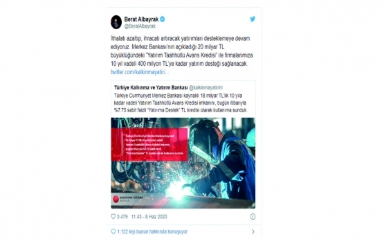 Berat Albayrak: Firmalara 400 milyon liraya kadar yatırım desteği sağlanacak!