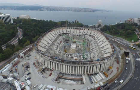Vodafone Arena'nın çatı inşaatı iskeleti tamamen kapatıldı!