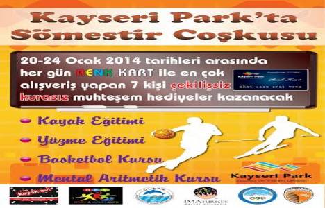 Kayseri Park’ta sömestr etkinlikleri başlıyor!