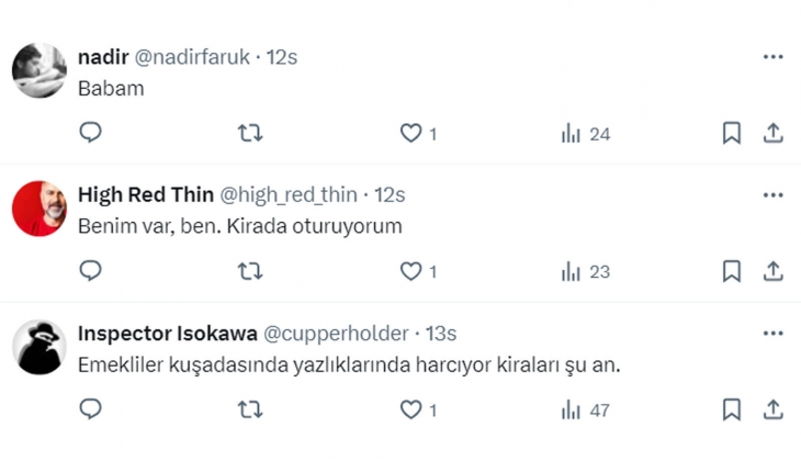 Sosyal medyada dikkat çeken soru: Emekli olup da kirada evi olmayan tanıdığınız var mı?