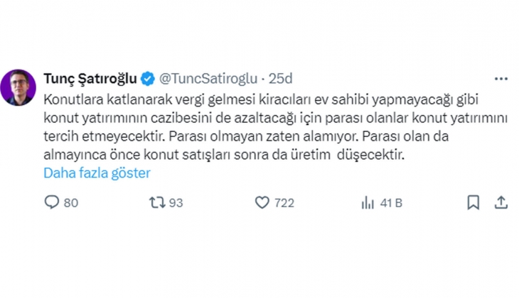 Konutlara katlamalı vergi önce satışları sonra üretimi düşürür: Parası olan da ev almaz!