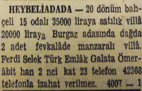 1945 yılında Beyoğlu nda 35 daireli bir apartman 550 bin liraya satılacakmış!